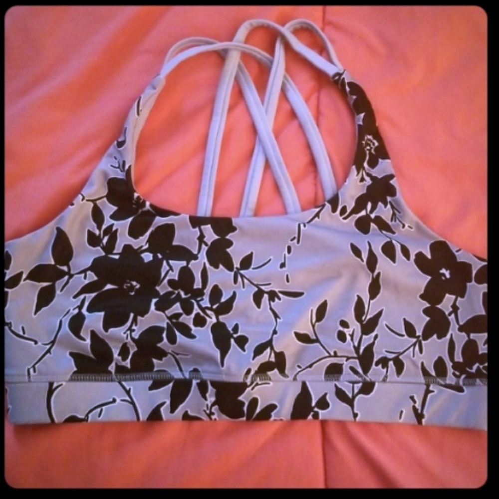 Gap sports bra, gray and black